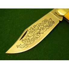 Case XX Hand Made USA 3 Dot (1977) Stag 5172 SSP Blue Scroll Clasp Knife - Mint Case XX Hand Made USA 3 Dot (1977) Stag 5172 SSP Blue Scroll Clasp Knife - Mint