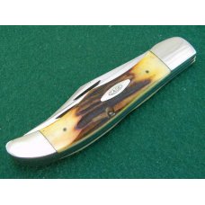 Case XX Stainless USA 3 Dot (1977) Stag 5265 SAB SSP Blue Scroll Folding Hunter Knife - Mint Case XX Stainless USA 3 Dot (1977) Stag 5265 SAB SSP Blue Scroll Folding Hunter Knife - Mint