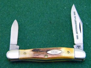 Case XX SS USA 5208 SSP 10 Dot (1980) 75th Anniversary Stag Half Whittler Knife - Mint