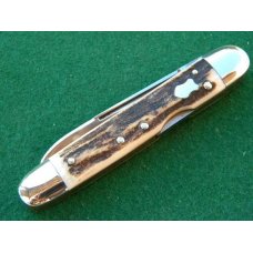 Fight'n Rooster Frank Buster Cut. Co. Germany Stag Lockback Knife - Mint Fight'n Rooster Frank Buster Cut. Co. Germany Stag Lockback Knife - Mint