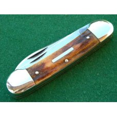 Fight'n Rooster Frank Buster Celebrated Cutlery Germany Stag Canoe Jack Knife - Mint Fight'n Rooster Frank Buster Celebrated Cutlery Germany Stag Canoe Jack Knife - Mint