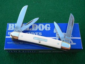 Bulldog Brand Solingen Germany Elephant Ivory 4 Blade Congress Knife - NIB