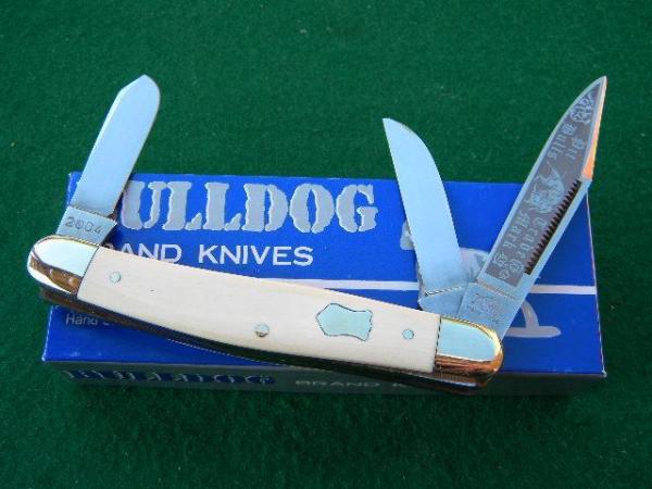 Bulldog Brand Solingen Germany Elephant Ivory Stockman Knife - NIB Bulldog Brand Solingen Germany Elephant Ivory Stockman Knife - NIB