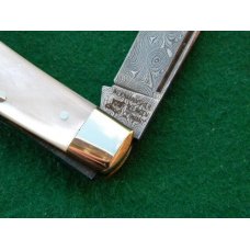 Weidmannsheil Solingen Germany Pearl Damascus Lockback Knife - NIB Weidmannsheil Solingen Germany Pearl Damascus Lockback Knife - NIB