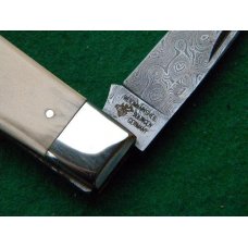 Weidmannsheil Solingen Germany Ivory Damascus Lockback Knife - NIB Weidmannsheil Solingen Germany Ivory Damascus Lockback Knife - NIB
