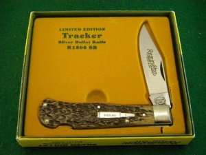 Remington UMC USA 1990 Genuine Bone R1306 Silver Bullet Tracker Lockback Knife - NIB 