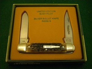 Remington UMC USA 1993 Genuine Bone R4356 Silver Bullet Bush Pilot Knife - NIB 
