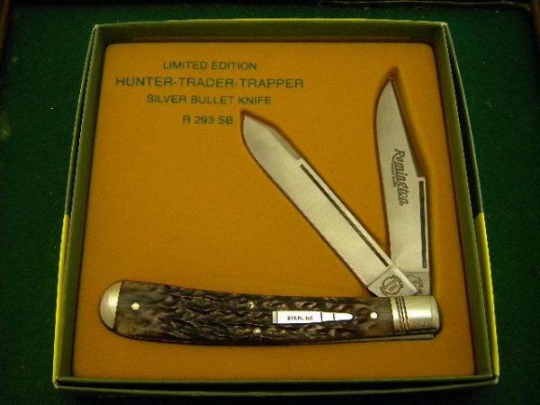 Remington UMC USA 1998 Genuine Bone R293 Silver Bullet Hunter-Trader-Trapper Knife - NIB Remington UMC USA 1998 Genuine Bone R293 Silver Bullet Hunter-Trader-Trapper Knife - NIB