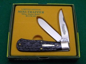 Remington UMC USA 1991 Genuine Bone R1178 Silver Bullet Mini Trapper Knife - NIB 