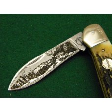 Remington USA Genuine Stag 1999 Wildlife Series Canoe Knife - NIB Remington USA Genuine Stag 1999 Wildlife Series Canoe Knife - NIB