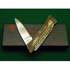 Winchester Trademark USA W 15 1989-1 Brass Lockback Knife - NIB Winchester Trademark USA W 15 1989-1 Brass Lockback Knife - NIB