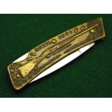 Winchester Trademark USA W 15 1989-1 Brass Lockback Knife - NIB Winchester Trademark USA W 15 1989-1 Brass Lockback Knife - NIB