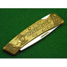 Winchester Trademark USA W 15 1989-1 Brass Lockback Knife - NIB Winchester Trademark USA W 15 1989-1 Brass Lockback Knife - NIB
