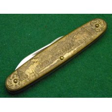 Winchester Trademark USA W 15 1994-1 Brass 2 Blade Pen Knife - NIB Winchester Trademark USA W 15 1994-1 Brass 2 Blade Pen Knife - NIB