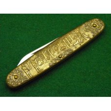 Winchester Trademark USA W 15 1998-3 Brass 2 Blade Pen Knife - NIB Winchester Trademark USA W 15 1998-3 Brass 2 Blade Pen Knife - NIB