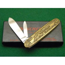 Winchester Trademark USA W 15 1987-1 Brass 2 Blade Pen Knife - NIB Winchester Trademark USA W 15 1987-1 Brass 2 Blade Pen Knife - NIB