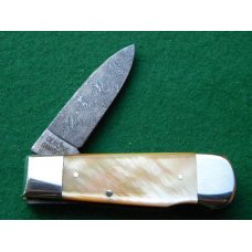 Weidmannsheil Solingen Germany Gold Lip Pearl Damascus Lockback Knife Weidmannsheil Solingen Germany Gold Lip Pearl Damascus Lockback Knife