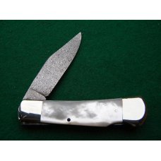 Friedrich Olbertz Solingen Germany Pearl Damascus Lockback Knife Friedrich Olbertz Solingen Germany Pearl Damascus Lockback Knife