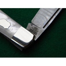 Friedrich Olbertz Solingen Germany Pearl Damascus Lockback Knife Friedrich Olbertz Solingen Germany Pearl Damascus Lockback Knife
