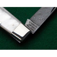 Weidmannsheil Solingen Germany Pearl Damascus Lockback Knife Weidmannsheil Solingen Germany Pearl Damascus Lockback Knife