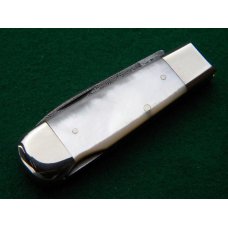 Weidmannsheil Solingen Germany Pearl Damascus Lockback Knife Weidmannsheil Solingen Germany Pearl Damascus Lockback Knife