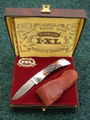 Schrade Wostenholm IXL Sheffield England Bone Lockback - MIB