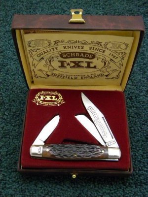 Schrade Wostenholm IXL Sheffield England Bone Stockman Knife - NIB