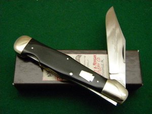 Schatt & Morgan Titusville PA. 2009 Buffalo Horn 04182L Lockback Coke Bottle Knife - NIB