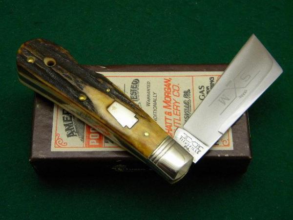 Schatt & Morgan Titusville PA. 1995 Stag 03161C Cotton Sampler Knife - NIB Schatt & Morgan Titusville PA. 1995 Stag 03161C Cotton Sampler Knife - NIB