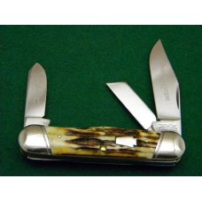 Schatt & Morgan Titusville PA. 2005 Stag 033163 Rail Splitter Stockman Knife - NIB Schatt & Morgan Titusville PA. 2005 Stag 033163 Rail Splitter Stockman Knife - NIB
