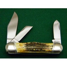 Schatt & Morgan Titusville PA. 2005 Stag 033163 Rail Splitter Stockman Knife - NIB Schatt & Morgan Titusville PA. 2005 Stag 033163 Rail Splitter Stockman Knife - NIB