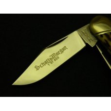 Schatt & Morgan Titusville PA. 2005 Stag 033163 Rail Splitter Stockman Knife - NIB Schatt & Morgan Titusville PA. 2005 Stag 033163 Rail Splitter Stockman Knife - NIB