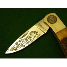 Gerber Portland, OR 97223 USA Bone Lockback Knife - 1986 NKCA Club Knife - Mint - No Box Gerber Portland, OR 97223 USA Bone Lockback Knife - 1986 NKCA Club Knife - Mint - No Box