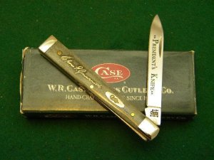 Case XX SS USA 6185 Pitch Black Bone 2001 President's Doctor's Knife - MIB