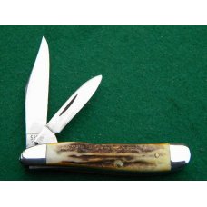 Case XX Stainless USA 2 Dot (1978) Stag Red Etch 5220 SSP Peanut Knife - Mint Case XX Stainless USA 2 Dot (1978) Stag Red Etch 5220 SSP Peanut Knife - Mint