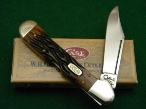 Case XX USA 1997 Brown Worm Groove Bone 61549L SS Copperlock Knife - SFO - NIB