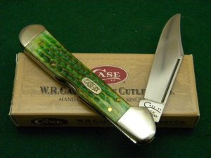 Case XX USA 1998 Lizard Skin Burnt Lite Green Bone 61549L SS Copperlock Knife - SFO - NIB