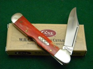 Case XX USA 1998 Smooth Red Appaloosa Bone 61549L SS Copperlock Knife - SFO - NIB