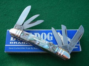 Bulldog Brand Solingen Germany 1998 Celluloid 6 Blade Congress Tobacco Knife - NIB