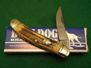 Bulldog Brand Solingen Germany Stag Sowbelly Knife - Cuttin Horse - 1 of 3 - NIB
