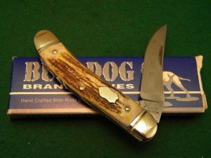 S&D Cut. Co. Bulldog Brand Solingen Germany Stag Sowbelly Knife - Our Best - 1 of 3 - NIB