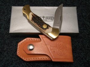 Boker Solingen Germany Tree Brand 1989 Stag Lockback Knife Model 2004 - NIB