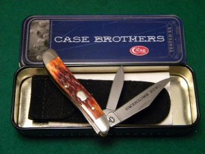 Case Bros. Cutlery Co. USA Chestnut Bone 6220 SS Peanut Knife - NIB