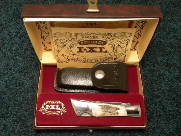 Schrade Wostenholm IXL Sheffield England Stag Lockback - MIB Schrade Wostenholm IXL Sheffield England Stag Lockback - MIB