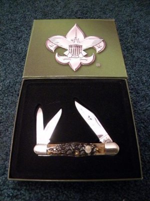 Case XX USA 2004 Bone 6383 WH SS Boy Scouts of America Whittler Knife - NIB