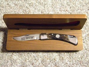 Camillus New York USA Special Edition Craftsman 65th Anniversary Bone Lockback Knife - NIB
