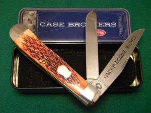 Case Bros. Cutlery Co. USA 2004 Chestnut Bone 6254 SS Trapper Knife - NIB