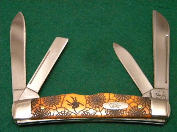Case XX USA 2005 Spider Scrimshawed Bone 64052 SS Congress Knife Case XX USA 2005 Spider Scrimshawed Bone 64052 SS Congress Knife
