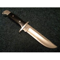 Buck 124 USA Black Micarta Hunting Sheath Knife Pre 1986 - NIB Buck 124 USA Black Micarta Hunting Sheath Knife Pre 1986 - NIB