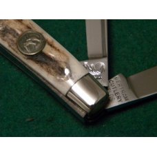Hen and Rooster Bertram Cutlery Solingen Germany Stag 174 DS Congress Knife c.1980's Hen and Rooster Bertram Cutlery Solingen Germany Stag 174 DS Congress Knife c.1980's